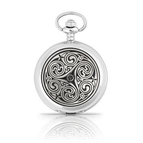 Triple Swirl Mechanical Pocket Watch