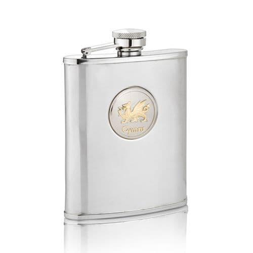 Two Tone Cymru Hip Flask