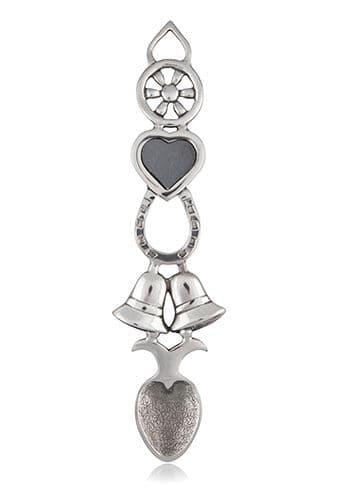 Wheel and Bells Slate Lovespoon